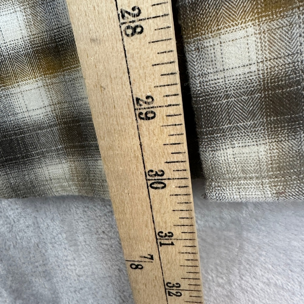 Prana Mens XL Brown White Plaid Snap Front Long Sleeve Shirt‎ M23181373 Gorpcore - Picture 10 of 12